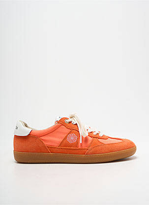 Baskets bout rond talon plat jusqu'à 3cm orange EMILIE KARSTON femme