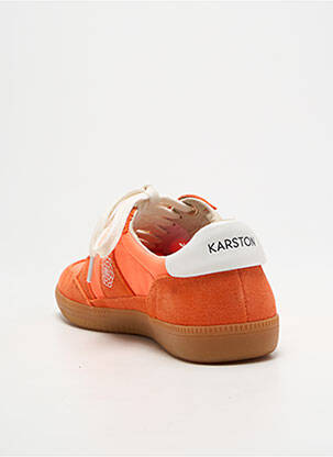 Baskets bout rond talon plat jusqu'à 3cm orange EMILIE KARSTON femme