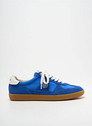 Baskets bout rond talon plat jusqu'à 3cm bleu EMILIE KARSTON femme
