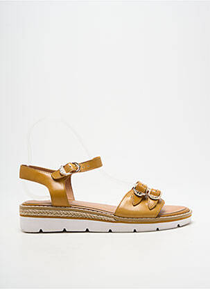 Sandales/nu pieds matière lisse talon plat jusqu'à 3cm jaune EMILIE KARSTON femme