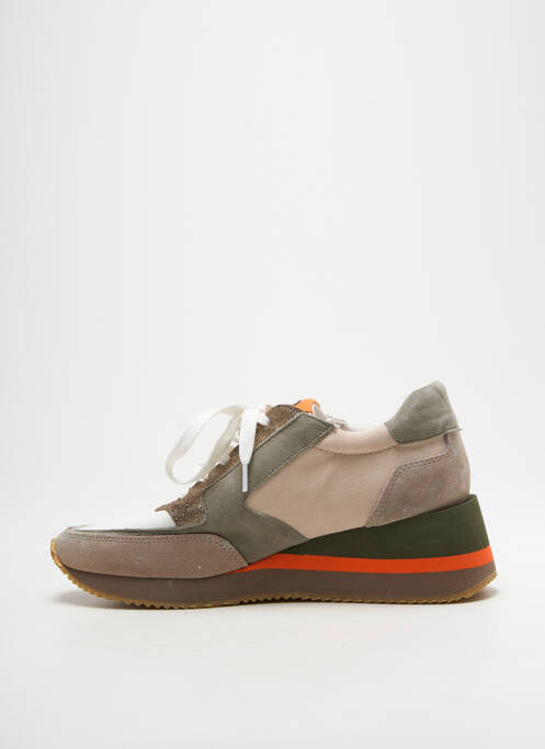 Baskets talon compensé talon de 4 à 6cm vert EMILIE KARSTON femme