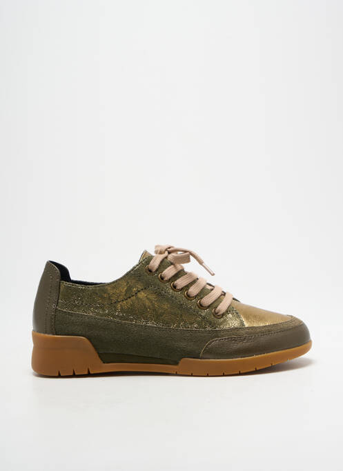 Baskets nubuck talon plat jusqu'à 3cm vert EMILIE KARSTON femme
