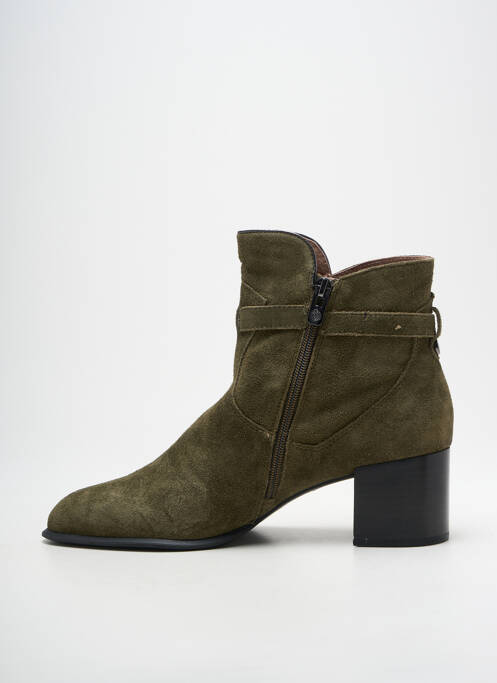 Bottines/boots bout pointu talon de 4 à 6cm vert EMILIE KARSTON femme
