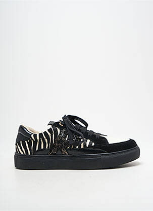 Baskets bout rond talon plat jusqu'à 3cm noir EMILIE KARSTON femme