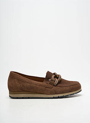 Mocassins nubuck talon plat jusqu'à 3cm marron GABOR femme