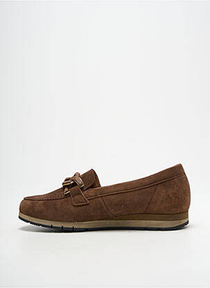 Mocassins nubuck talon plat jusqu'à 3cm marron GABOR femme