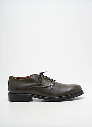 Derbies tissage satiné talon plat jusqu'à 3cm vert MASTRO DOMENICO femme