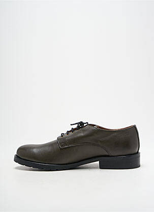 Derbies tissage satiné talon plat jusqu'à 3cm vert MASTRO DOMENICO femme