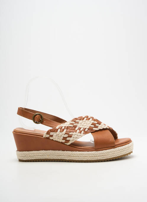 Sandales/nu pieds talon compensé talon de 4 à 6cm marron EMILIE KARSTON femme