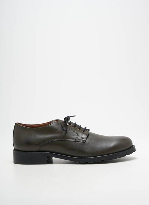 Derbies tissage satiné talon plat jusqu'à 3cm vert MASTRO DOMENICO femme