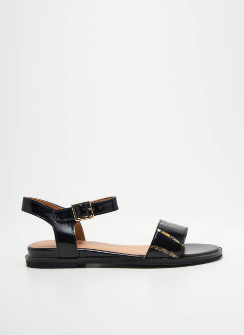 Sandales/nu pieds chiquet talon plat jusqu'à 3cm noir EMILIE KARSTON femme