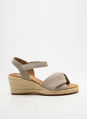 Espadrilles nubuck talon de 4 à 6cm gris GABOR femme