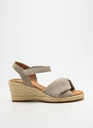 Espadrilles nubuck talon de 4 à 6cm gris GABOR femme