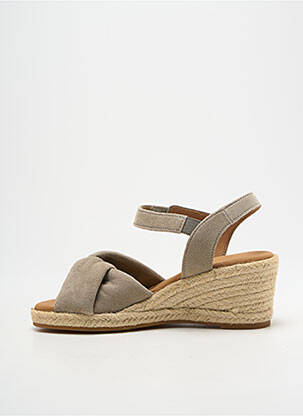 Espadrilles nubuck talon de 4 à 6cm gris GABOR femme