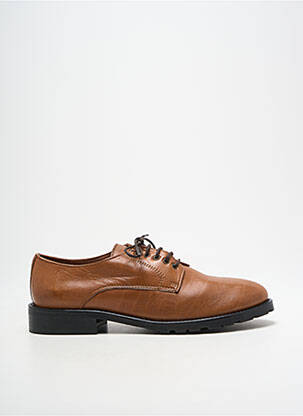 Derbies tissage satiné talon plat jusqu'à 3cm marron MASTRO DOMENICO femme