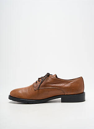 Derbies tissage satiné talon plat jusqu'à 3cm marron MASTRO DOMENICO femme
