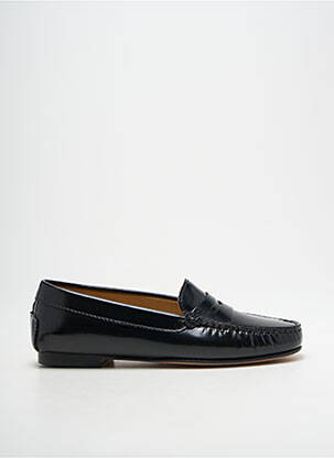 Mocassins chiquet talon plat jusqu'à 3cm noir MASTRO DOMENICO femme