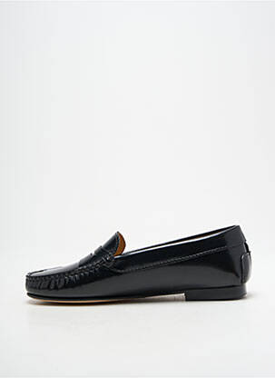 Mocassins tissage satiné talon plat jusqu'à 3cm noir MASTRO DOMENICO femme