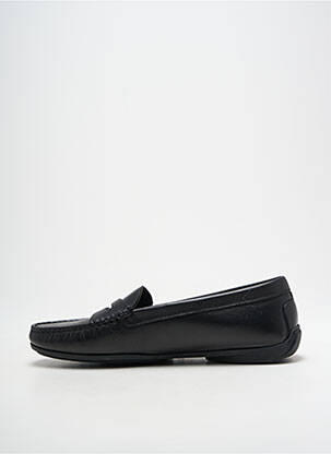 Mocassins tissage satiné talon plat jusqu'à 3cm noir MASTRO DOMENICO femme