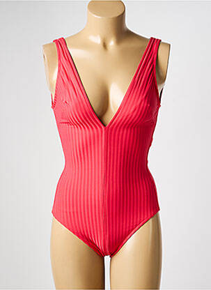 Maillot de bain 1 pièce haut soutien-gorge emboitant haut soutien-gorge emboitant rouge IODUS femme