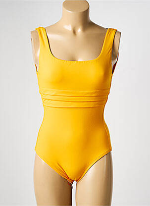 Maillot de bain 1 pièce haut soutien-gorge emboitant haut soutien-gorge emboitant jaune IODUS femme