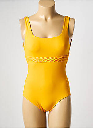 Maillot de bain 1 pièce haut soutien-gorge emboitant haut soutien-gorge emboitant jaune IODUS femme