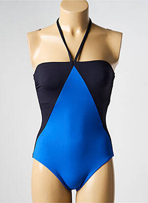 Maillot de bain 1 pièce haut bandeau haut bandeau bleu IODUS femme
