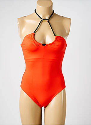 Maillot de bain 1 pièce haut soutien-gorge emboitant haut soutien-gorge emboitant orange IODUS femme