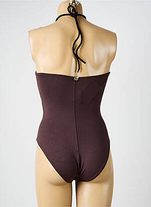 Maillot de bain 1 pièce haut soutien-gorge emboitant haut soutien-gorge emboitant marron IODUS femme