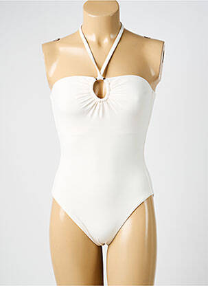 Maillot de bain 1 pièce haut bandeau haut bandeau beige IODUS femme