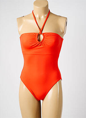 Maillot de bain 1 pièce haut bandeau haut bandeau orange IODUS femme