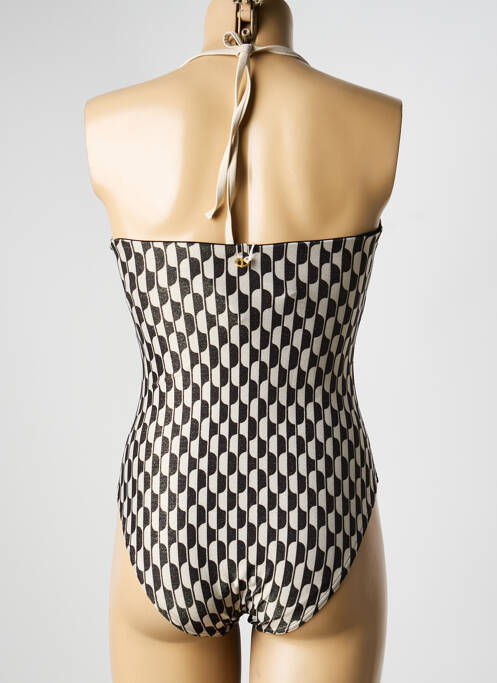 Maillot de bain 1 pièce bretelles élastiquées amovibles haut bandeau or IODUS femme