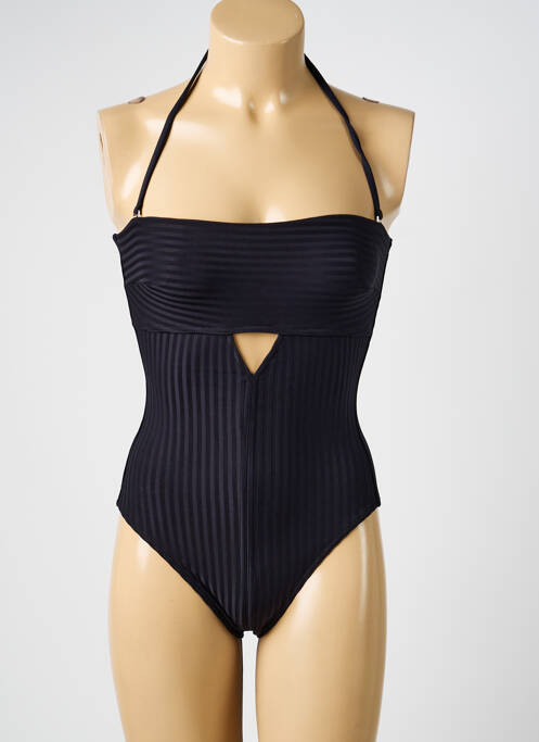 Maillot de bain 1 pièce bretelles élastiquées amovibles haut bandeau noir IODUS femme