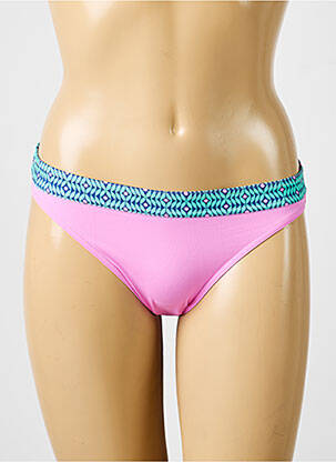 Bas de maillot de bain tissage satiné culotte rose BIKINI BAR femme