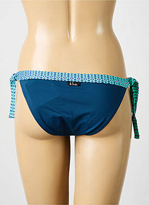 Bas de maillot de bain tissage satiné bikini bleu BIKINI BAR femme