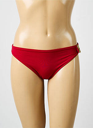 Bas de maillot de bain tissage satiné culotte rouge IODUS femme