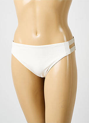 Bas de maillot de bain effet matière satinée culotte beige IODUS femme