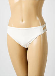 Bas de maillot de bain effet matière satinée culotte beige IODUS femme
