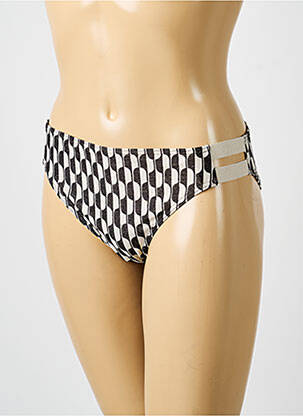 Bas de maillot de bain imprimé fantaisie culotte noir IODUS femme