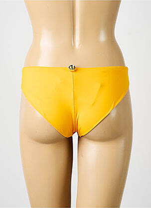 Bas de maillot de bain effet matière satinée culotte orange IODUS femme
