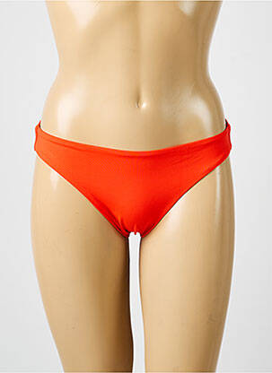 Bas de maillot de bain effet matière satinée culotte orange IODUS femme