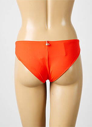 Bas de maillot de bain effet matière satinée culotte orange IODUS femme