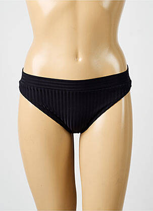 Bas de maillot de bain effet matière satinée culotte noir IODUS femme