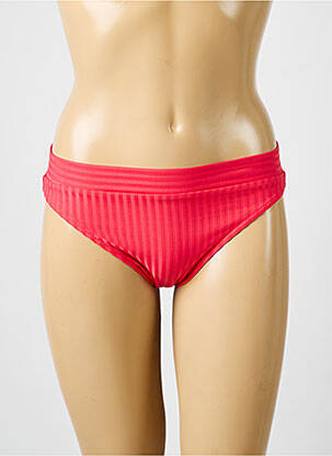 Bas de maillot de bain effet matière satinée culotte rouge IODUS femme