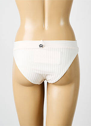 Bas de maillot de bain effet matière satinée culotte beige IODUS femme