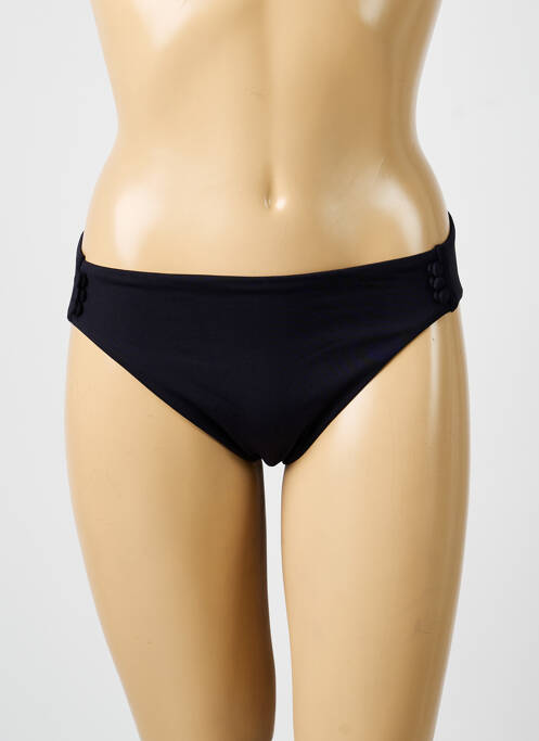 Bas de maillot de bain effet matière satinée culotte noir IODUS femme