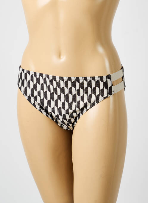 Bas de maillot de bain imprimé fantaisie culotte noir IODUS femme