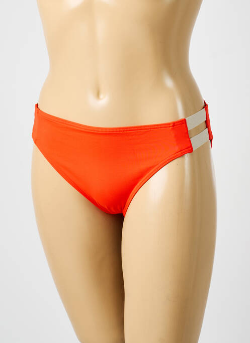 Bas de maillot de bain effet matière satinée culotte orange IODUS femme