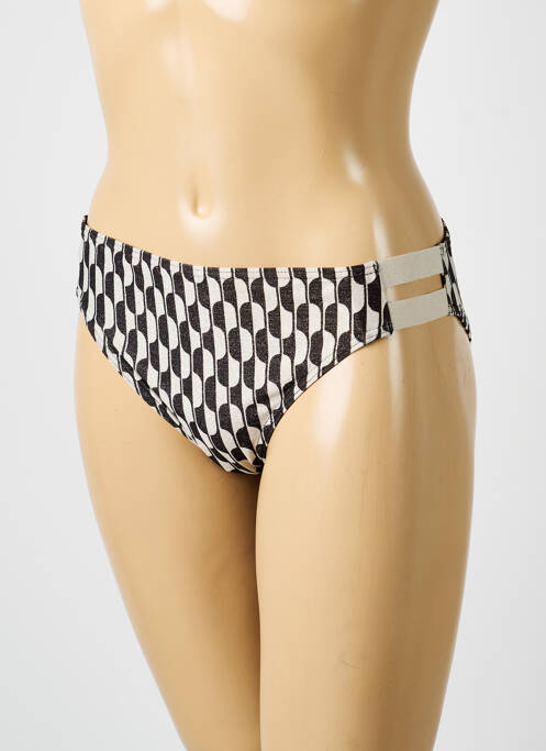 Bas de maillot de bain imprimé fantaisie culotte noir IODUS femme