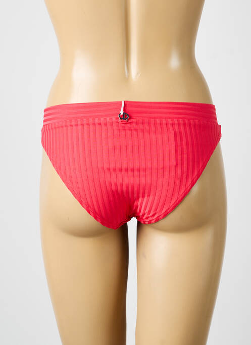 Bas de maillot de bain effet matière satinée culotte rouge IODUS femme